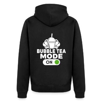 Bubble Tea Lover Gift - Unisex Premium Organic Zip Hoodie - black - Back - Nico (187cm)