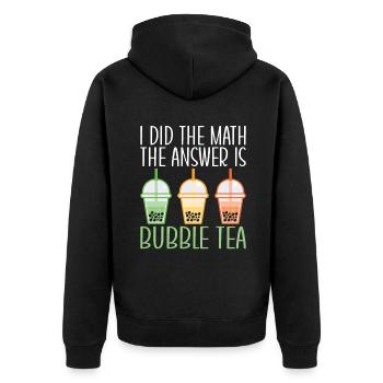 Bubble Tea Lover Cadeau - Veste à capuche bio Premium Unisexe - noir - Dos - Nico (187cm)