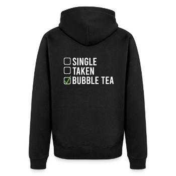 Bubble Tea Lover Gift - Unisex Premium Organic Zip Hoodie - black - Back - Nico (187cm)