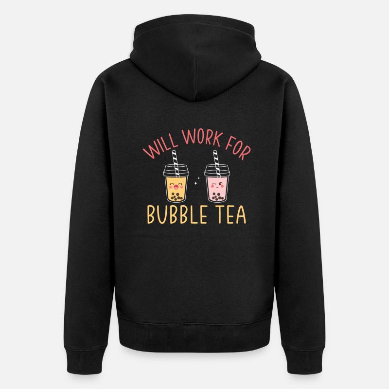 Bubble Tea Lover Cadeau - Veste à capuche bio Premium Unisexe - noir