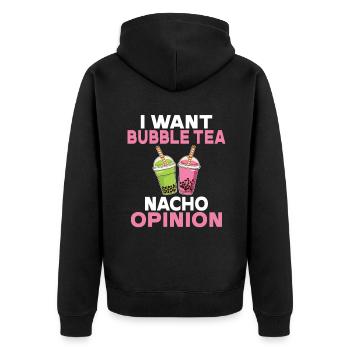 Bubble Tea Lover Gift - Unisex Premium Organic Zip Hoodie - black - Back - Nico (187cm)