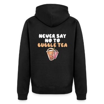 Bubble Tea Lover Gift - Unisex Premium Organic Zip Hoodie - black - Back - Nico (187cm)