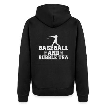 Bubble Tea Lover Gift - Unisex Premium Organic Zip Hoodie - black - Back - Nico (187cm)