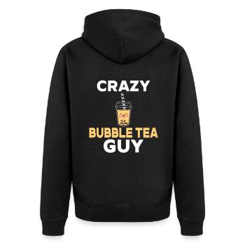 Bubble Tea Lover Cadeau - Veste à capuche bio Premium Unisexe - noir - Dos - Nico (187cm)
