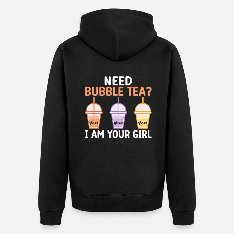 Bubble Tea Lover Cadeau - Veste à capuche bio Premium Unisexe - noir