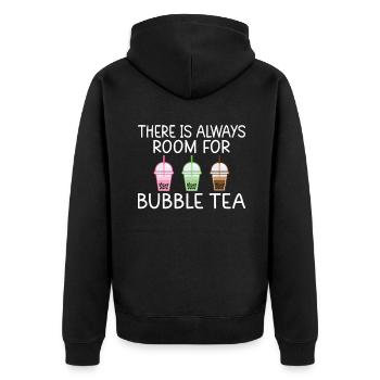 Bubble Tea Lover Gift - Unisex Premium Organic Zip Hoodie - black - Back - Nico (187cm)