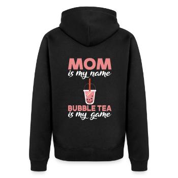 Bubble Tea Lover Cadeau - Veste à capuche bio Premium Unisexe - noir - Dos - Nico (187cm)