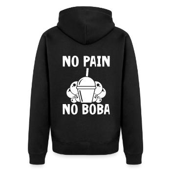 Bubble Tea Lover Cadeau - Veste à capuche bio Premium Unisexe - noir - Dos - Nico (187cm)