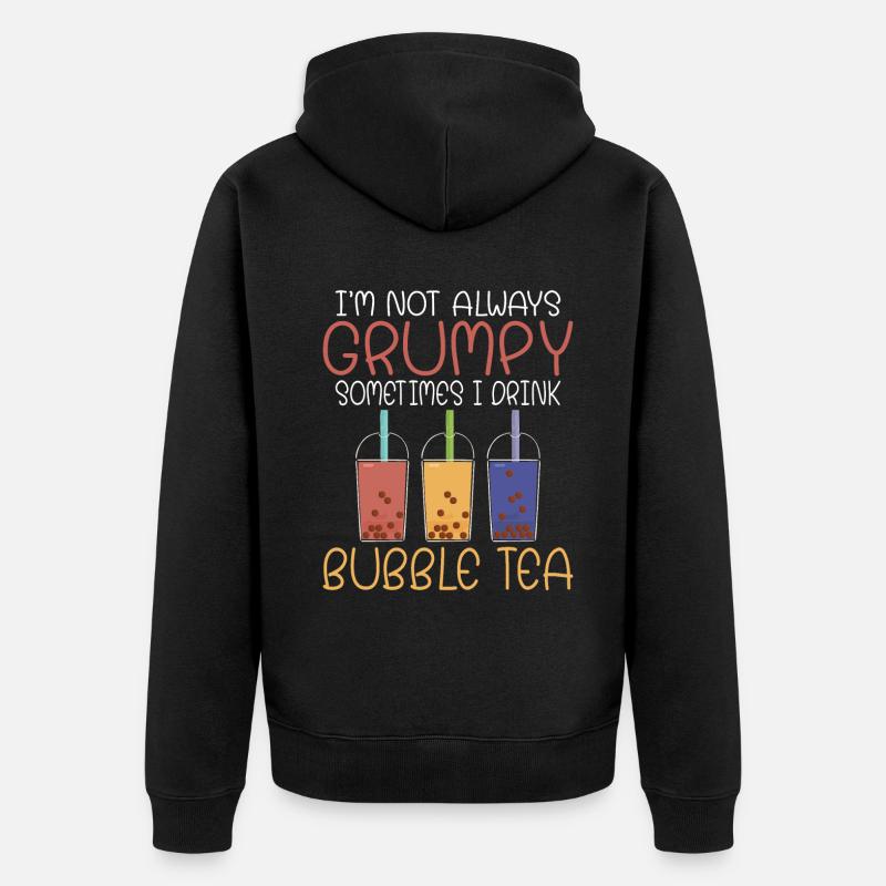 Bubble Tea Lover Cadeau - Veste à capuche bio Premium Unisexe - noir