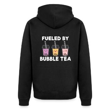 Bubble Tea Lover Cadeau - Veste à capuche bio Premium Unisexe - noir - Dos - Nico (187cm)