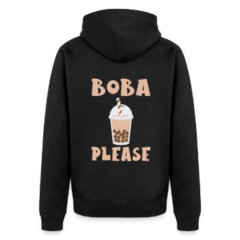 Bubble Tea Lover Cadeau - Veste à capuche bio Premium Unisexe - noir - Dos - Nico (187cm)