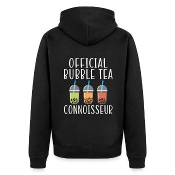 Bubble Tea Lover Gift - Unisex Premium Organic Zip Hoodie - black - Back - Nico (187cm)