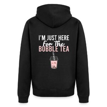 Bubble Tea Lover Gift - Unisex Premium Organic Zip Hoodie - black - Back - Nico (187cm)