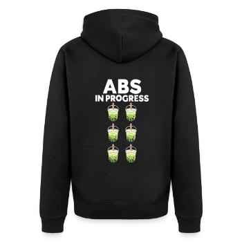 Bubble Tea Lover Gift - Unisex Premium Organic Zip Hoodie - black - Back - Nico (187cm)