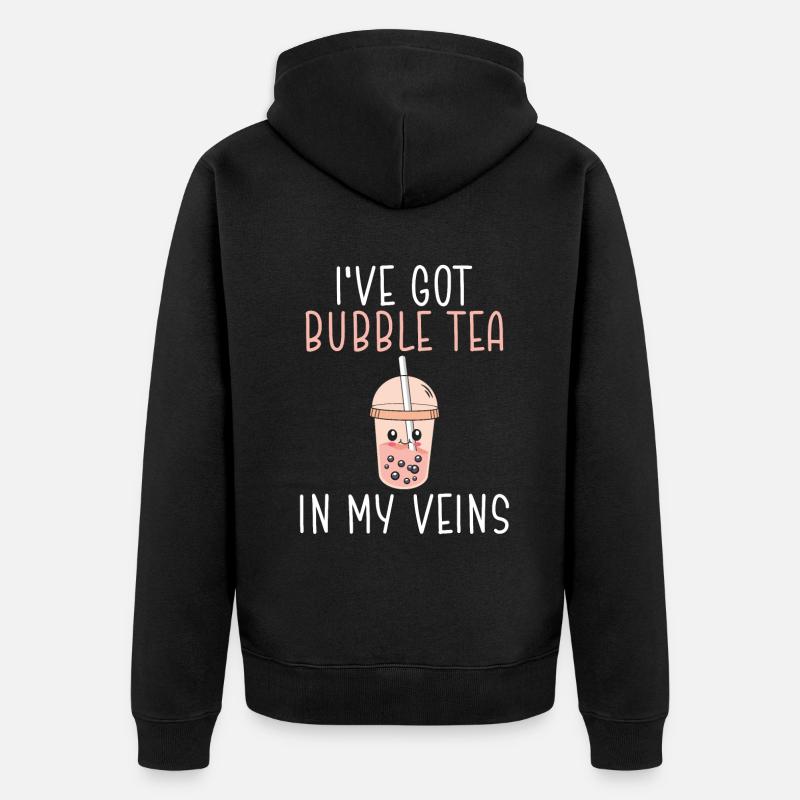 Bubble Tea Lover Cadeau - Veste à capuche bio Premium Unisexe - noir