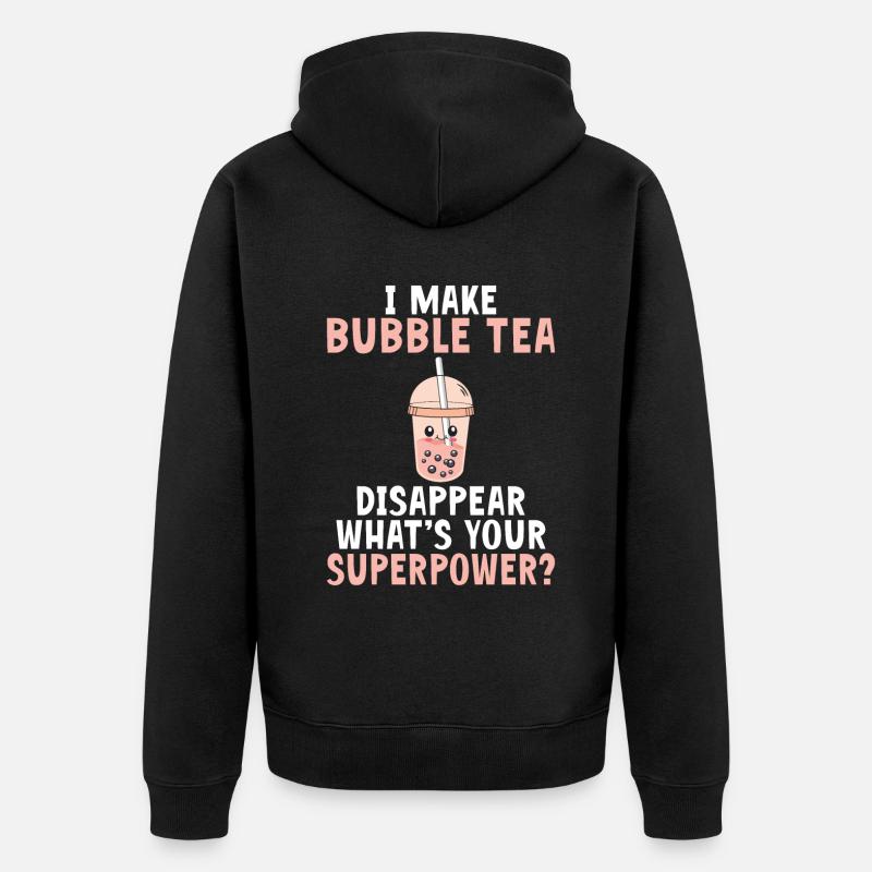 Bubble Tea Lover Cadeau - Veste à capuche bio Premium Unisexe - noir