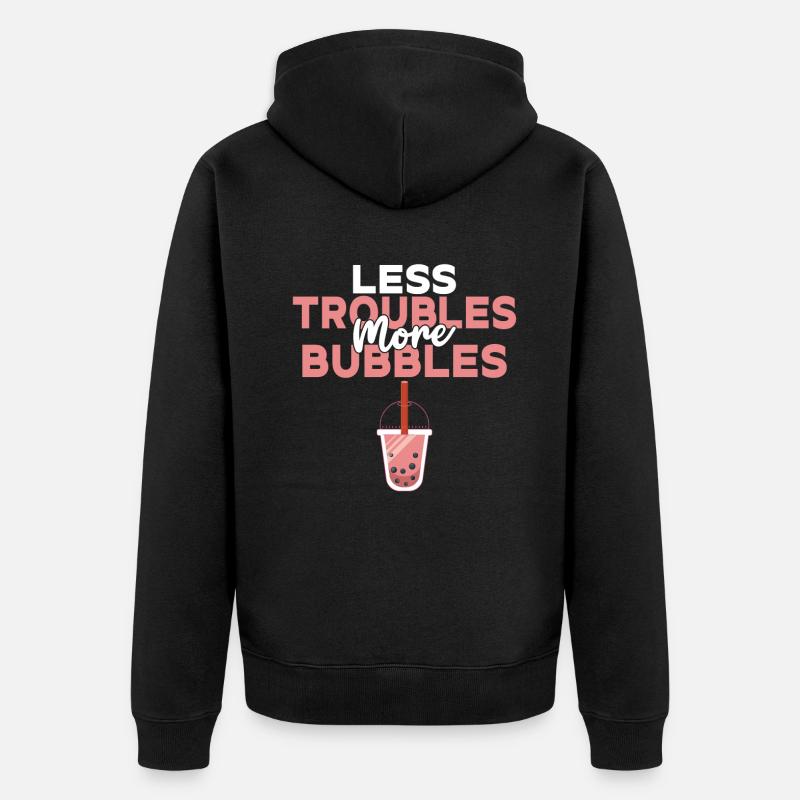 Bubble Tea Lover Cadeau - Veste à capuche bio Premium Unisexe - noir