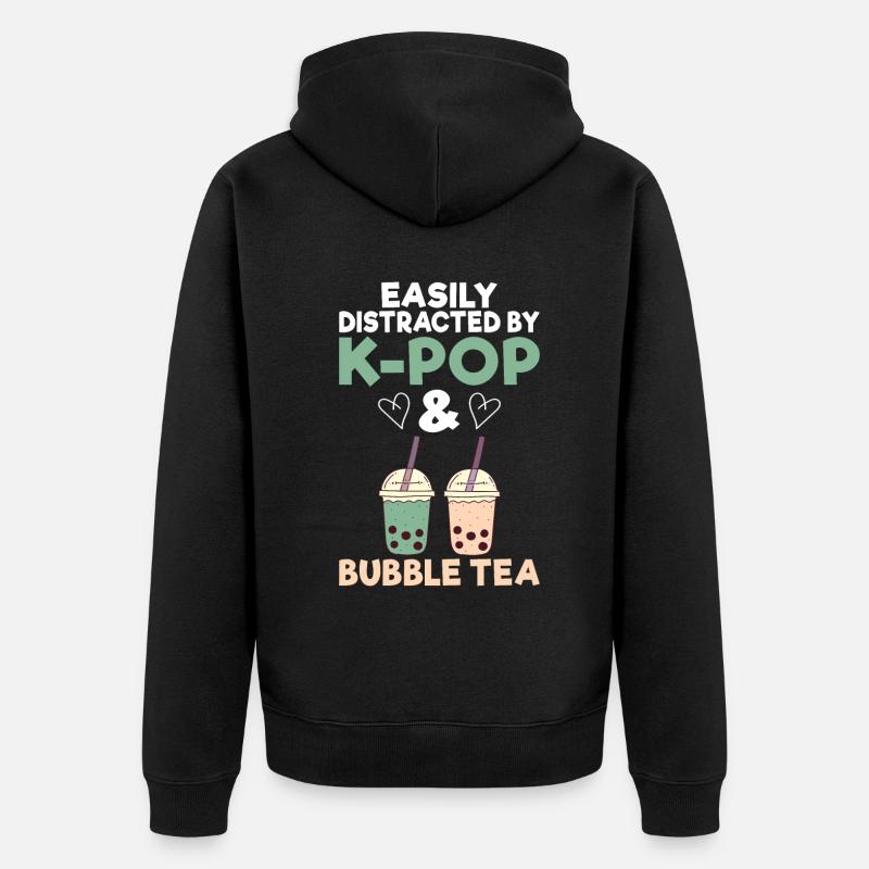 Bubble Tea Lover Cadeau - Veste à capuche bio Premium Unisexe - noir