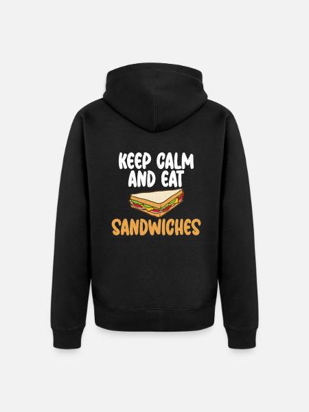 Sandwich Lover Gift - Unisex Premium Organic Zip Hoodie - black