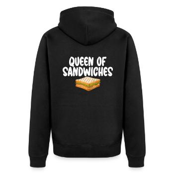 Sandwich Lover Gift - Unisex Premium Organic Zip Hoodie - black - Back - Nico (187cm)