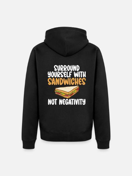 Sandwich Lover Gift - Unisex Premium Organic Zip Hoodie - black