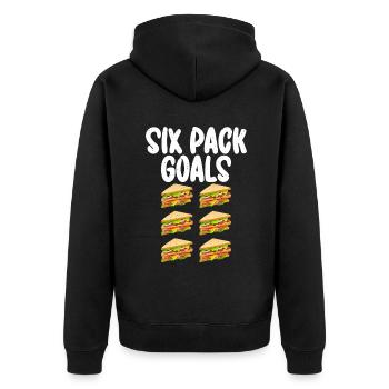 Cadeau d’amateur de sandwich - Veste à capuche bio Premium Unisexe - noir - Dos - Nico (187cm)