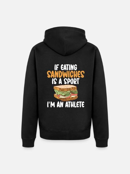 Sandwich Lover Gift - Unisex Premium Organic Zip Hoodie - black