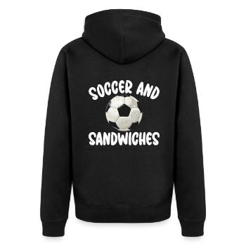 Cadeau d’amateur de sandwich - Veste à capuche bio Premium Unisexe - noir - Dos - Nico (187cm)