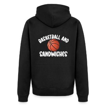 Sandwich Lover Gift - Unisex Premium Organic Zip Hoodie - black - Back - Nico (187cm)