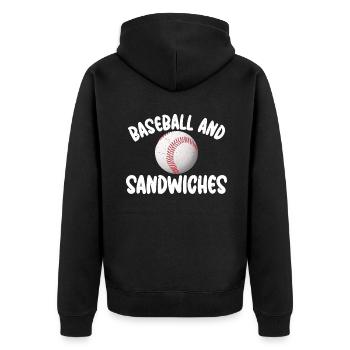 Sandwich Lover Gift - Unisex Premium Organic Zip Hoodie - black - Back - Nico (187cm)