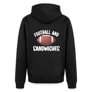 Sandwich Lover Gift - Unisex Premium Organic Zip Hoodie - black - Back - Nico (187cm)