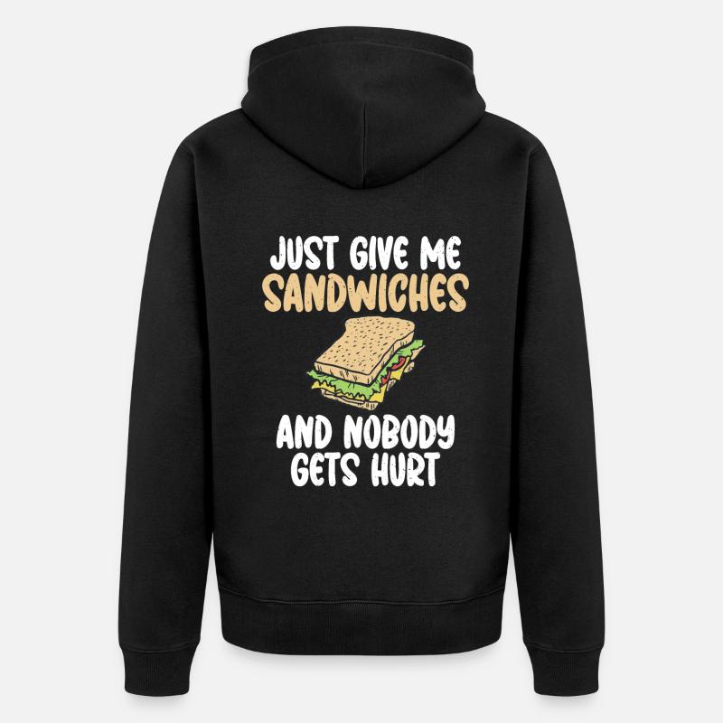 Cadeau Sandwich Lover - Veste à capuche bio Premium Unisexe - noir