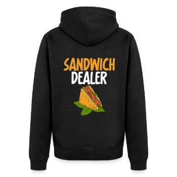 Sandwich Lover Gift - Unisex Premium Organic Zip Hoodie - black - Back - Nico (187cm)