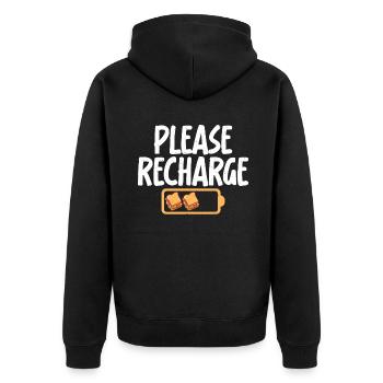 Sandwich Lover Gift - Unisex Premium Organic Zip Hoodie - black - Back - Nico (187cm)