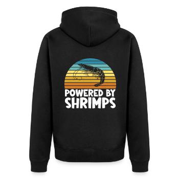 Shrimp Lover Gift - Unisex Premium Organic Zip Hoodie - black - Back - Nico (187cm)