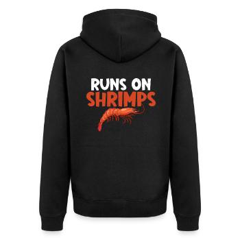 Shrimp Lover Gift - Unisex Premium Organic Zip Hoodie - black - Back - Nico (187cm)