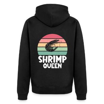Shrimp Lover Gift - Unisex Premium Organic Zip Hoodie - black - Back - Nico (187cm)