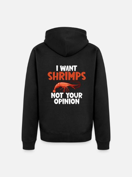 Shrimp Lover Gift - Unisex Premium Organic Zip Hoodie - black