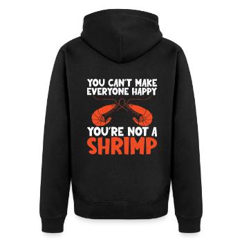 Shrimp Lover Gift - Unisex Premium Organic Zip Hoodie - black - Back - Nico (187cm)