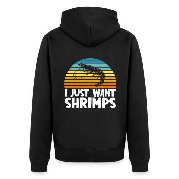 Shrimp Lover Gift - Unisex Premium Organic Zip Hoodie - black - Back - Nico (187cm)