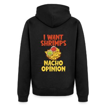 Shrimp Lover Gift - Unisex Premium Organic Zip Hoodie - black - Back - Nico (187cm)