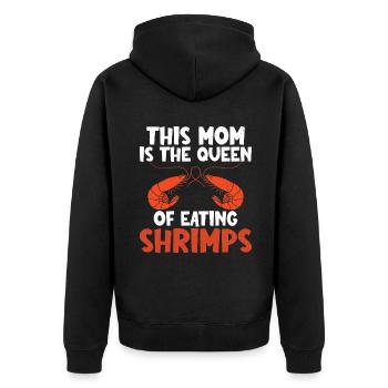 Shrimp Lover Gift - Unisex Premium Organic Zip Hoodie - black - Back - Nico (187cm)