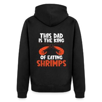 Shrimp Lover Gift - Unisex Premium Organic Zip Hoodie - black - Back - Nico (187cm)