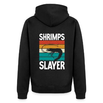 Shrimp Lover Gift - Unisex Premium Organic Zip Hoodie - black - Back - Nico (187cm)