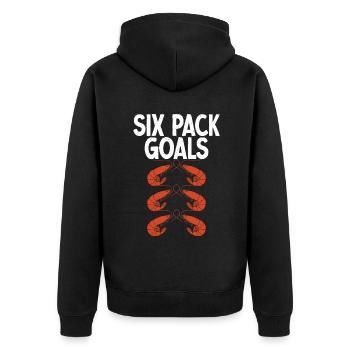 Shrimp Lover Gift - Unisex Premium Organic Zip Hoodie - black - Back - Nico (187cm)