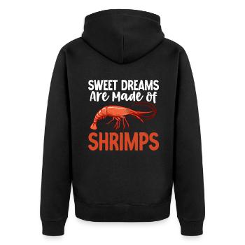 Shrimp Lover Gift - Unisex Premium Organic Zip Hoodie - black - Back - Nico (187cm)