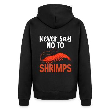 Shrimp Lover Gift - Unisex Premium Organic Zip Hoodie - black - Back - Nico (187cm)