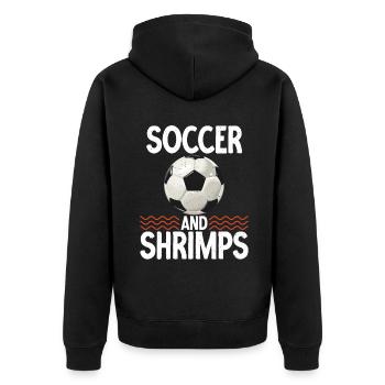 Shrimp Lover Gift - Unisex Premium Organic Zip Hoodie - black - Back - Nico (187cm)