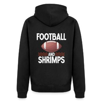 Shrimp Lover Gift - Unisex Premium Organic Zip Hoodie - black - Back - Nico (187cm)