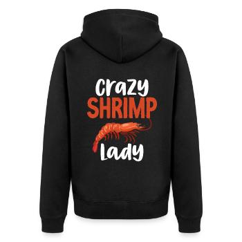 Shrimp Lover Gift - Unisex Premium Organic Zip Hoodie - black - Back - Nico (187cm)